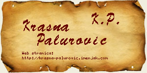 Krasna Palurović vizit kartica